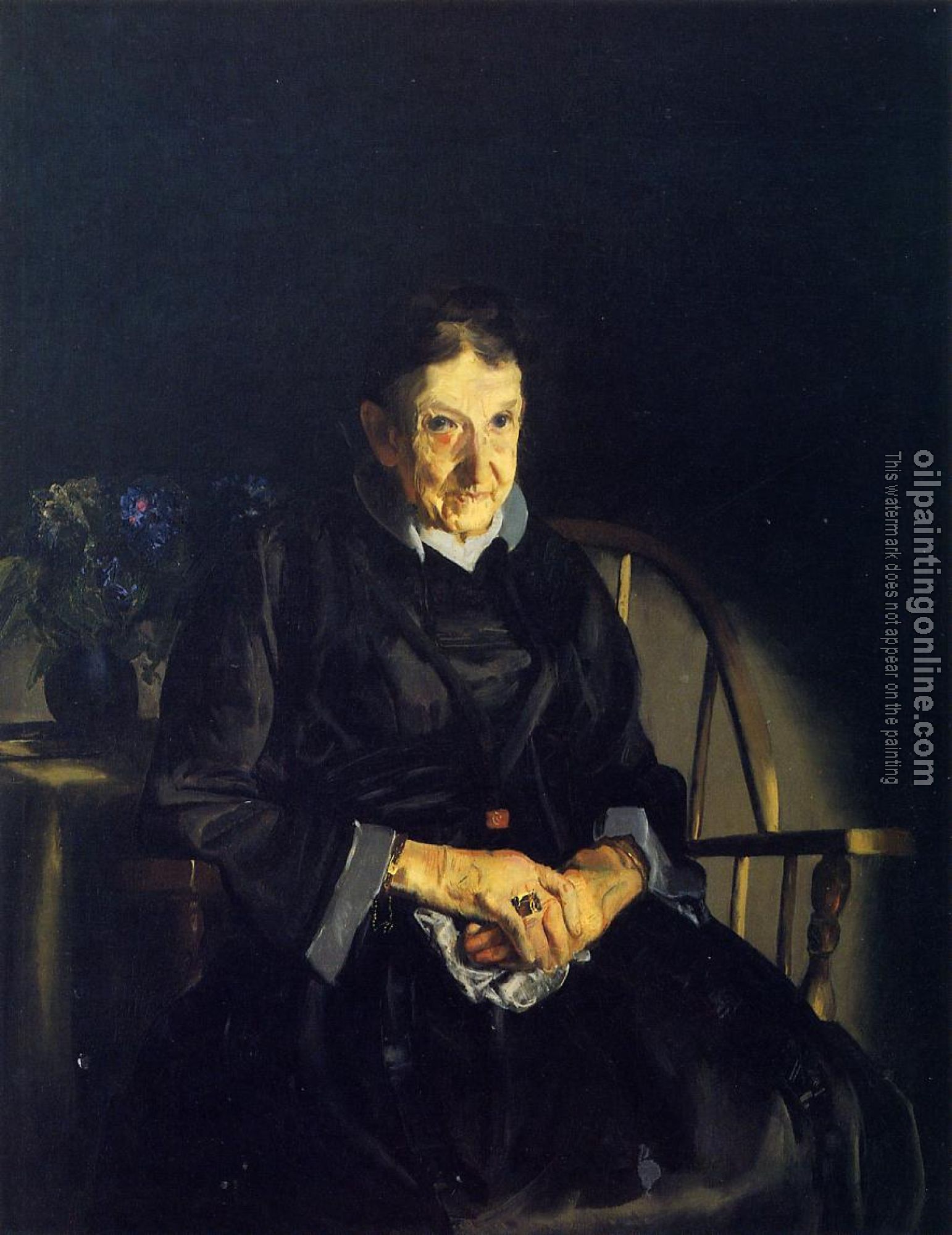 George Wesley Bellows - Aunt Fanny aka Old Lady in Black